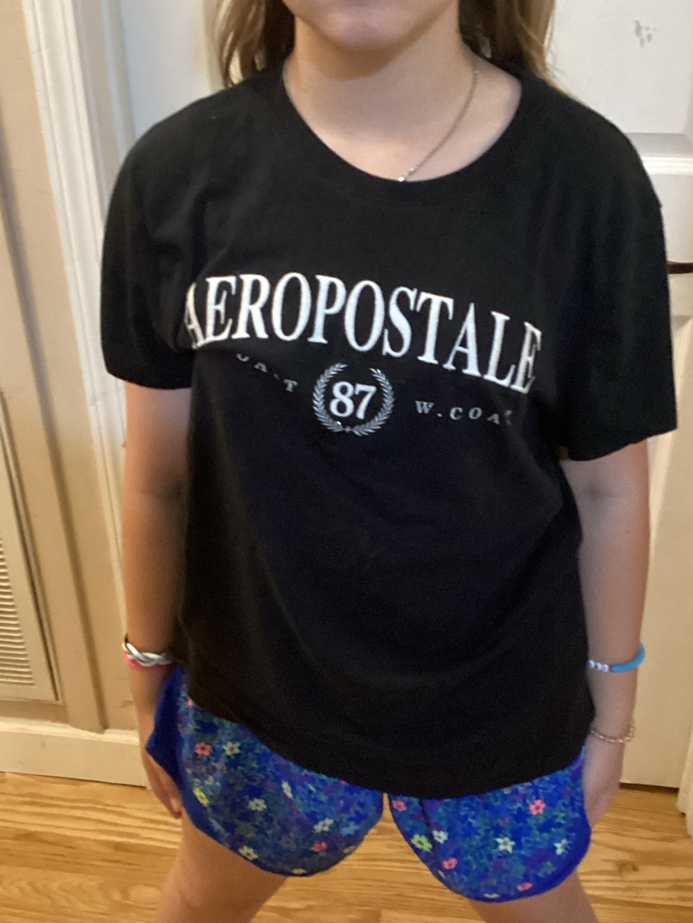 Aeropostale Black Short Sleeve Logo Tee